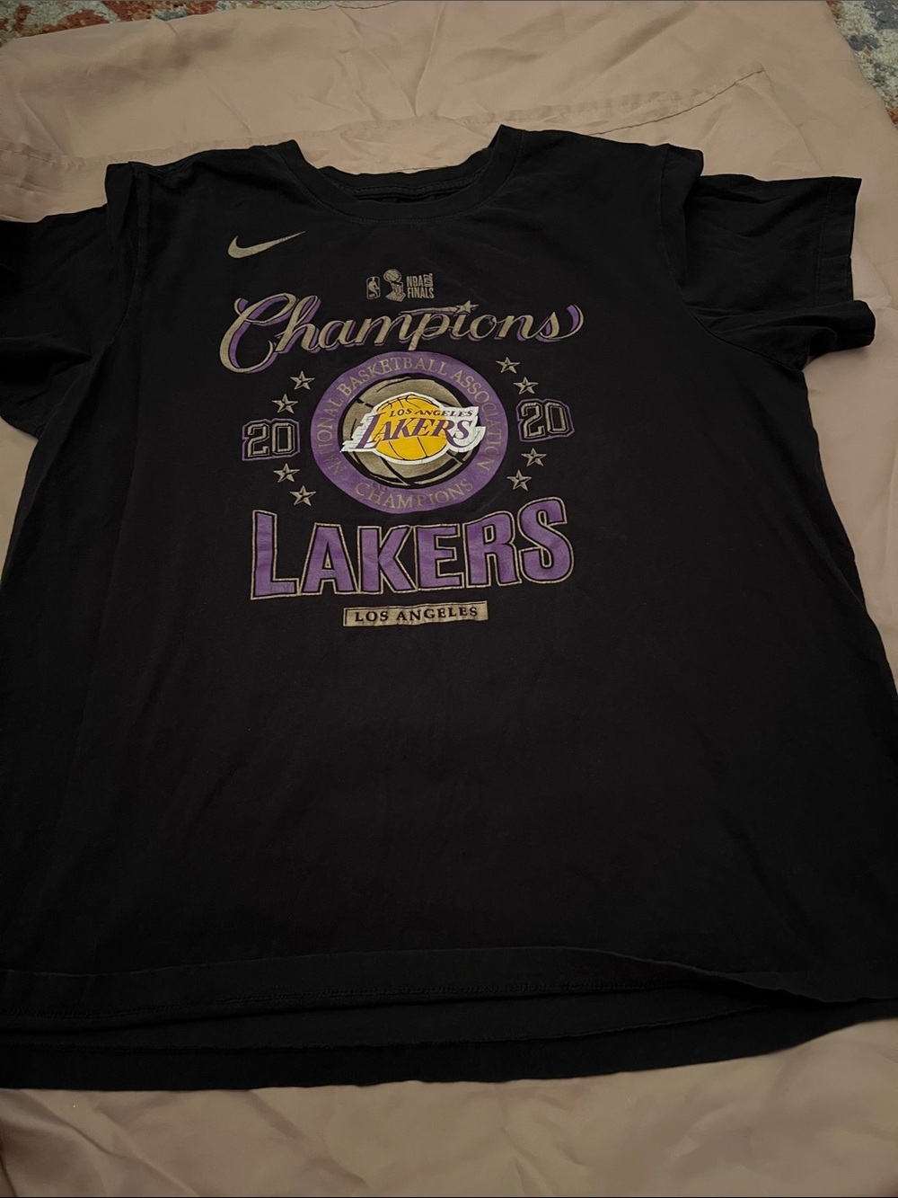 Nike Black & Purple Lakers Champions Graphic Tee